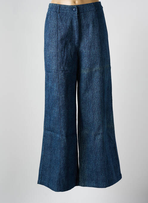 Blugi cu croială evazată albastru AN' GE femeie