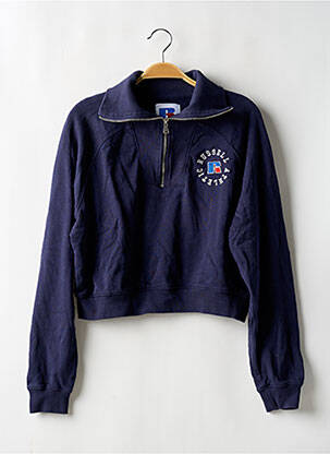 Hanorac broderie mâneci lungi albastru PULL & BEAR femeie