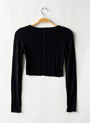 Top elasticitate mâneci lungi negru ZARA femeie
