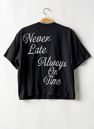 Tricou serigrafie flockată mâneci scurte negru OBEY femeie