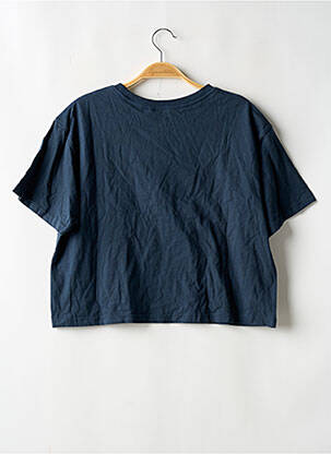 Tricou serigrafie flockată mâneci scurte albastru RIP CURL femeie