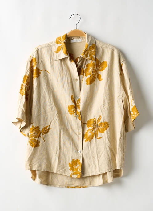 Cămașă cu mâneci scurte maro OYSHO bărbat