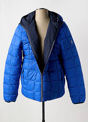 Geacă matlasată buzunare cu glugă albastru JACK & JONES bărbat