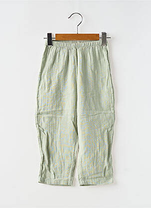 Pantalon drept verde PETIT BATEAU fată