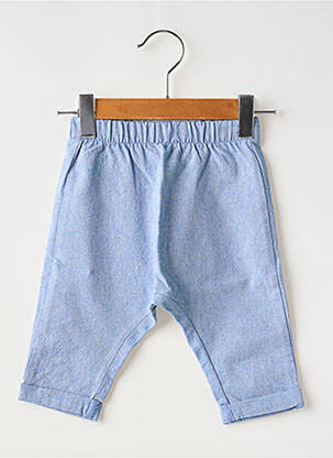Pantalon drept croială dreaptă talie elastică albastru MOULIN ROTY băiat