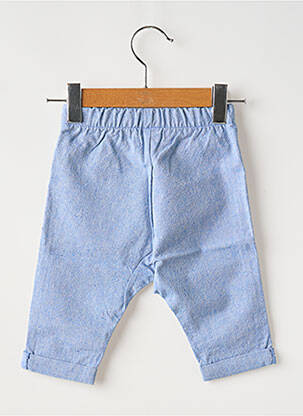 Pantalon drept croială dreaptă talie elastică albastru MOULIN ROTY băiat