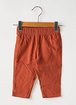 Pantalon drept croială dreaptă talie elastică portocalie MOULIN ROTY băiat