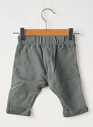 Pantalon drept țesătură jersey talie elastică verde MOULIN ROTY copil