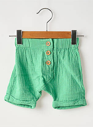 Șort țesătură poplin verde MOULIN ROTY băiat