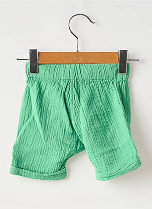 Șort țesătură poplin verde MOULIN ROTY băiat