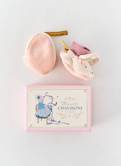 Papuci/Pantofi de casă bej MOULIN ROTY fată