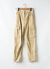 Pantalon cargo talie elastică talie înaltă bej NA-KD femme