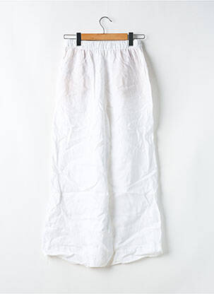 Pantalon larg țesătură crep mărime normală alb OYSHO femeie