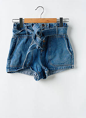 Șort țesătură denim talie înaltă albastru HONEY PUNCH femeie