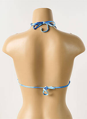 Sutien de costum de baie elasticitate top triunghiuri albastru SANS MARQUE femeie