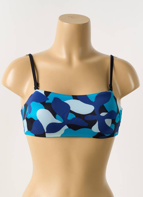 Sutien de costum de baie elasticitate sutien cupe întregi cu decolteu înalt albastru SLOGGI femme