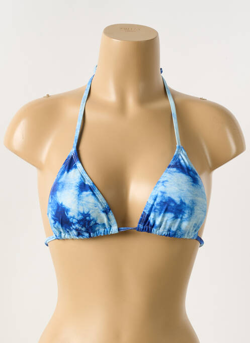 Sutien de costum de baie elasticitate top triunghiuri albastru SANS MARQUE femme