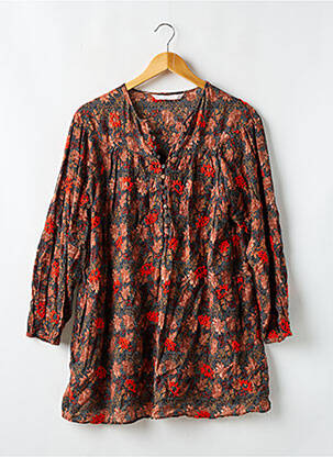Rochie scurtă croială fluidă mâneci lungi maro ZARA femeie