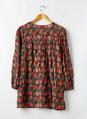 Rochie scurtă croială fluidă mâneci lungi maro ZARA femeie