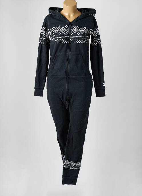 Salopetă-pantalon croială cambrată mâneci lungi negru ONEPIECE femme