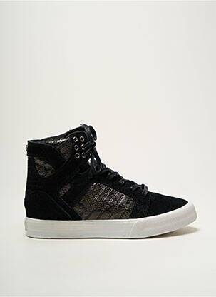 Adidași nubuc toc plat până la 3 cm negru SUPRA femeie