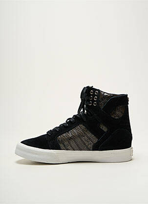 Adidași nubuc toc plat până la 3 cm negru SUPRA femeie