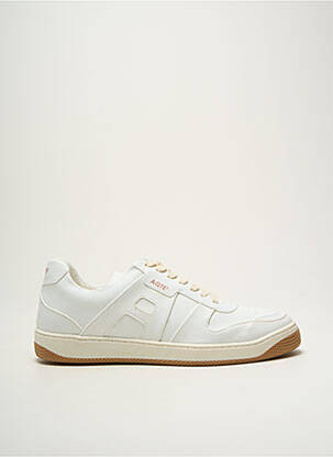 Adidași material neted vârf rotund alb AQTE2 bărbat