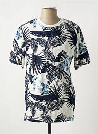 Tricou croială cambrată mâneci scurte albastru JACK & JONES homme