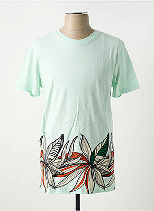 Tricou croială cambrată mâneci scurte verde JACK & JONES bărbat