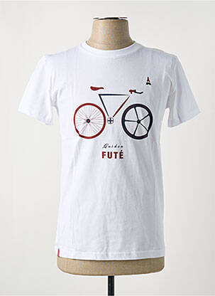 Tricou alb MAISON FT bărbat