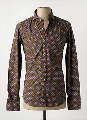 Cămașă cu mâneci lungi maro GMF 965 bărbat