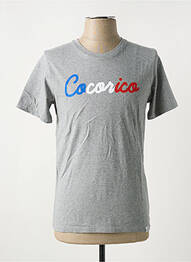 Tricou croială cambrată mâneci scurte gri FRENCH DISORDER homme