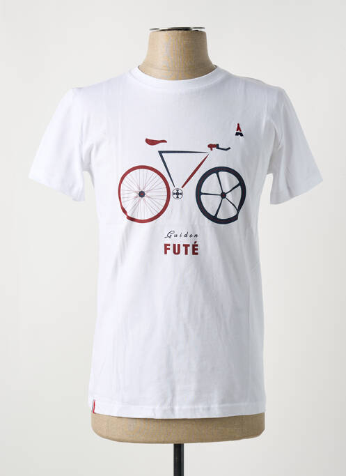 Tricou alb MAISON FT bărbat