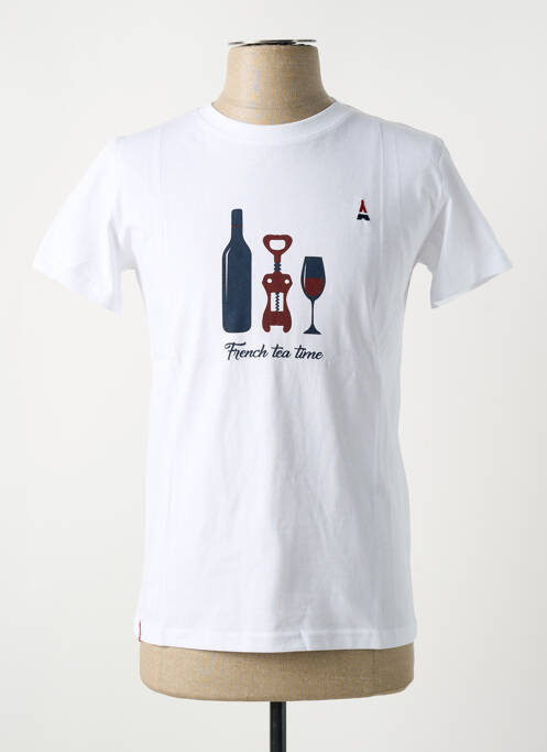 Tricou alb MAISON FT bărbat