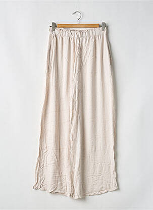 Pantalon evazat bej SANS MARQUE femeie