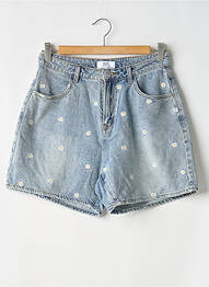 Șort țesătură denim albastru LE TEMPS DES CERISES femme