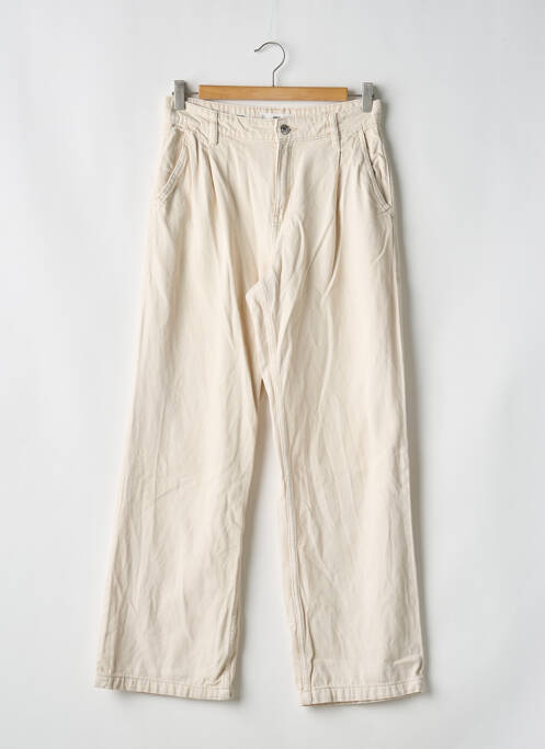 Pantalon drept bej MANGO femeie