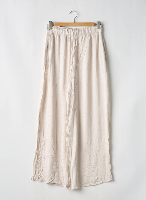 Pantalon evazat bej SANS MARQUE femeie