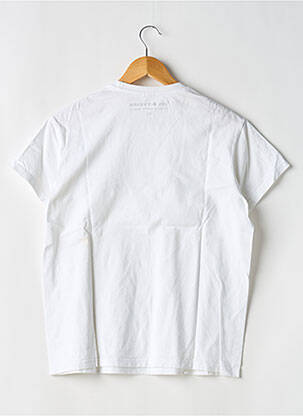 Tricou serigrafie flockată mâneci scurte alb HOUMOUS femeie