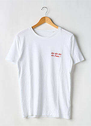 Tricou serigrafie flockată mâneci scurte alb STANLEY & STELLA femeie