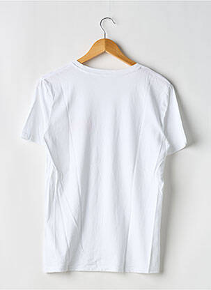 Tricou serigrafie flockată mâneci scurte alb STANLEY & STELLA femeie