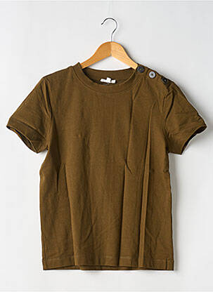 Tricou croială dreaptă mâneci scurte maro MAISON 123 femeie