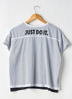 Tricou croială dreaptă mâneci scurte alb NIKE femeie