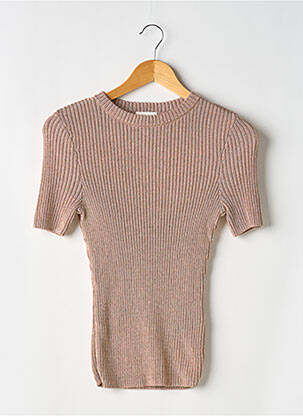 Top elasticitate mâneci scurte auriu H&M femeie