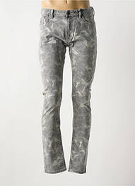 Pantalon slim închidere cu fermoar sub clapetă cu nasturi gri SCOTCH & SODA homme
