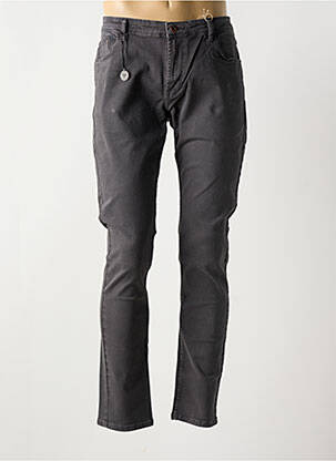 Pantalon slim închidere cu fermoar sub clapetă cu nasturi gri SOLID bărbat