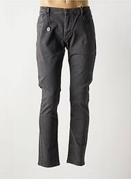 Pantalon slim închidere cu fermoar sub clapetă cu nasturi gri SOLID homme