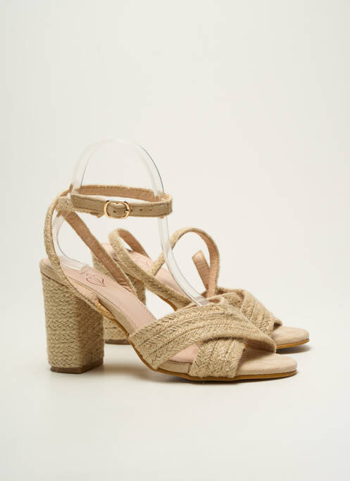 Sandale/Pantofi decupați bej SANS MARQUE femeie