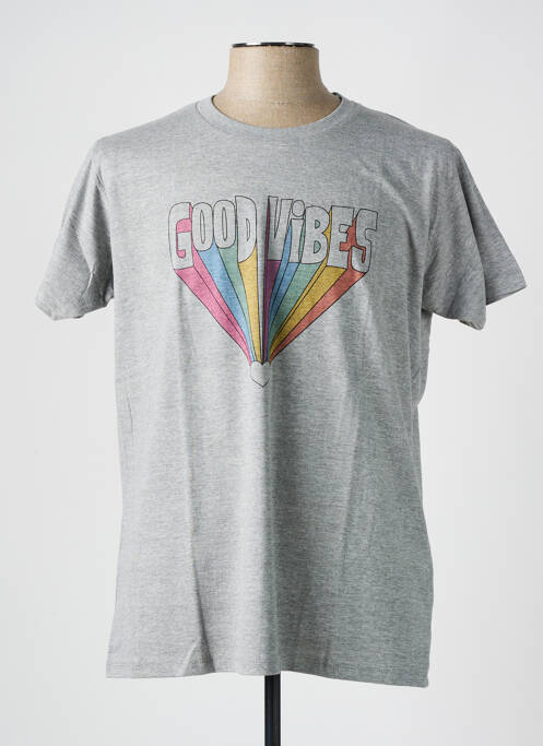 Tricou gri RETRO ORIGIN bărbat