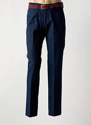 Pantalon slim închidere cu fermoar sub clapetă cu nasturi albastru LCDN bărbat